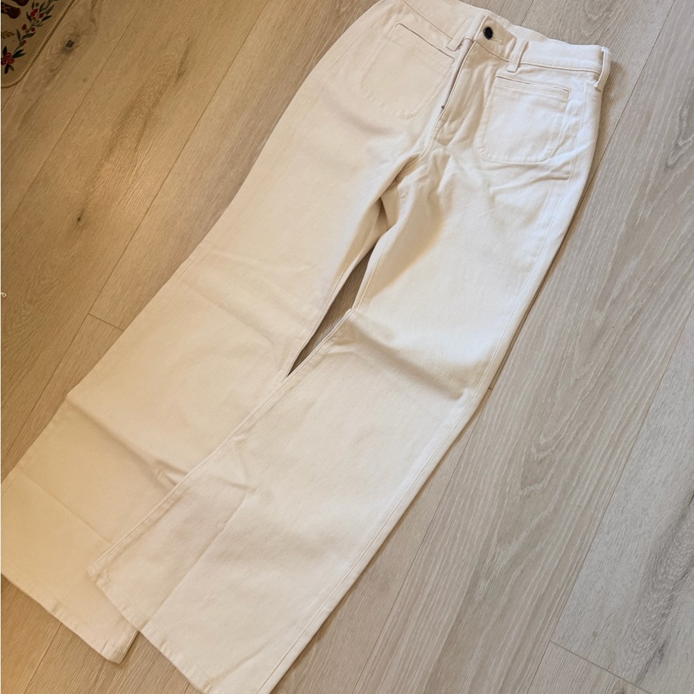 J. Crew Flare High-Rise Beige Pants